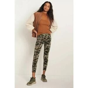 NWT Anthropologie Pilcro HR Button-Fly Skinny Corduroy Pants Size 27 Green 7F457